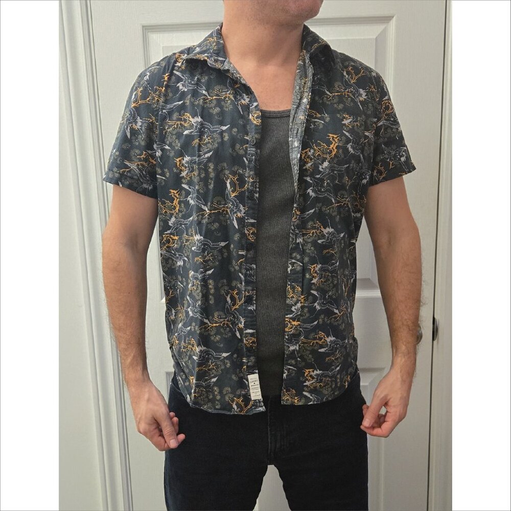Luck Brand short sleeve - Crane print - Size M